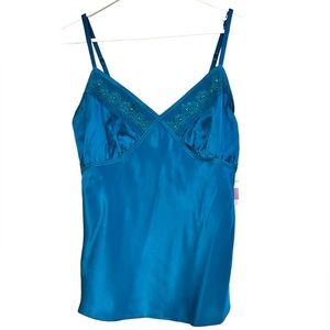 🚨SOLD🚨 NWT LIZ CLAIBORNE Vintage Style Silk Camisole Embroidered size Large
